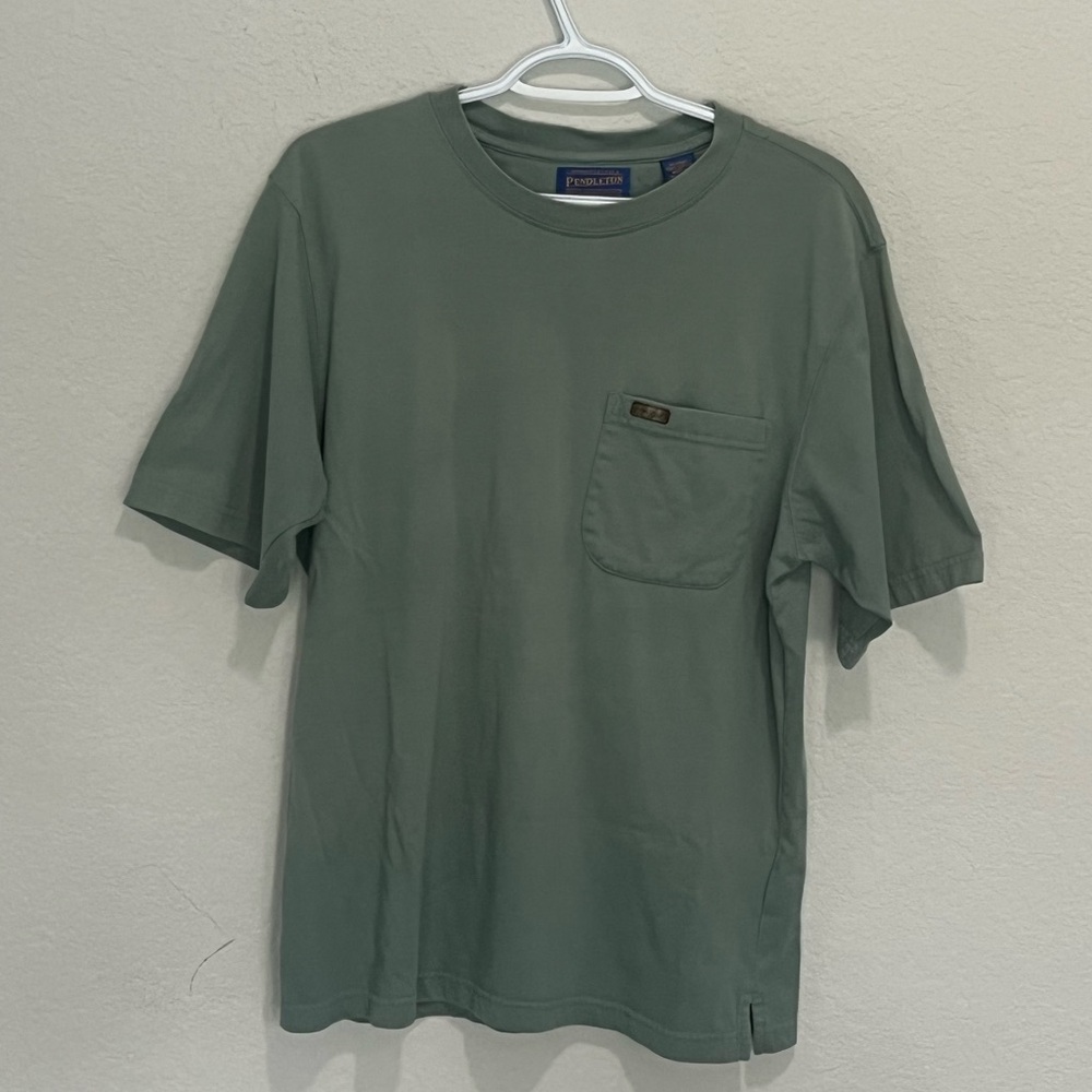 Pendleton Short Sleeve Crew Neck Lightweight Casual Green T-Shirt Men’s Medium